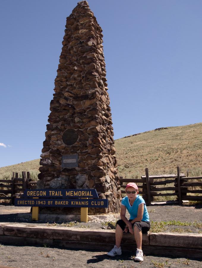 P1010933.jpg - Marking the route of the Oregon Trail pioneers and the end of this leg of our journey.
