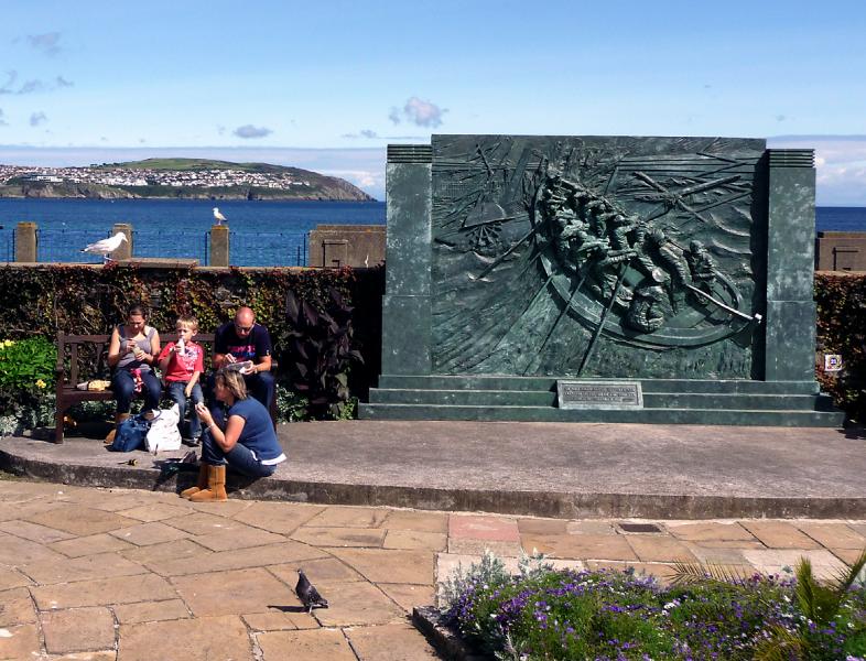 P1010730.JPG - The gardens along the Promenade in Douglas feature this tribute to lifeboat crews.