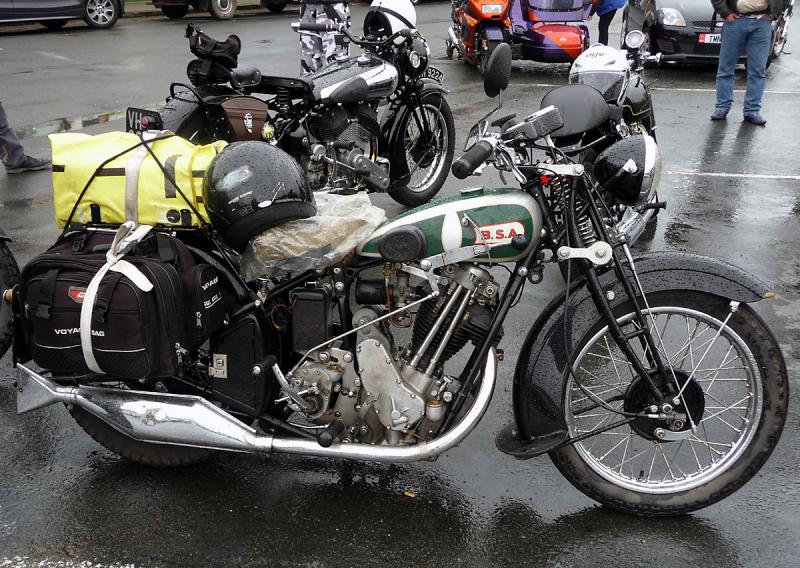 P1020028.JPG - More typical Manx weather; a BSA sloper parked up at the pub.
