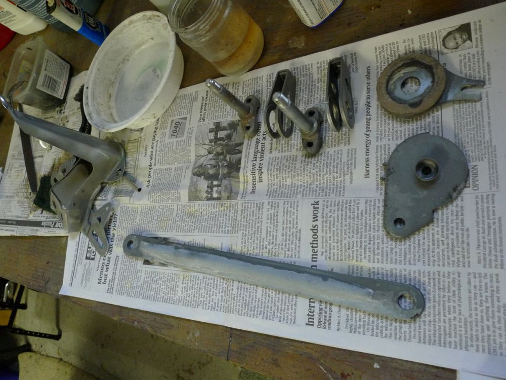 L1000690.JPG - An assortment of parts after sandblasting and bathing in Metal Prep.
