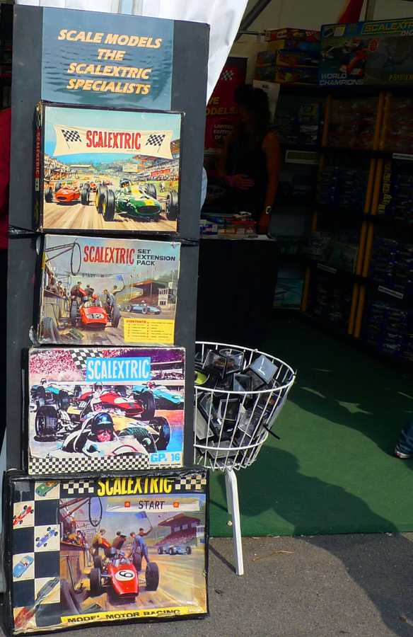 L1010705.JPG - This one was fun, an entire tent full of old Scalextric slot cars. Scalextrics were the original slot cars, I remember being much taken by them as a kid at FAO Schwartz in NY