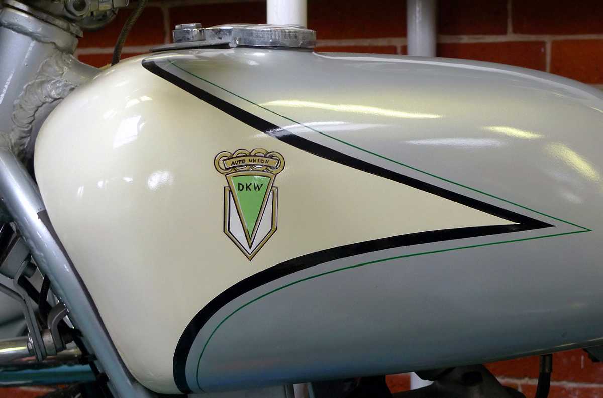 L1010569.JPG - Another pretty tank design, this from DKW. It's a supercharged 1937 machine. Note the similarity of the logo to that of its postwar successor MZ.