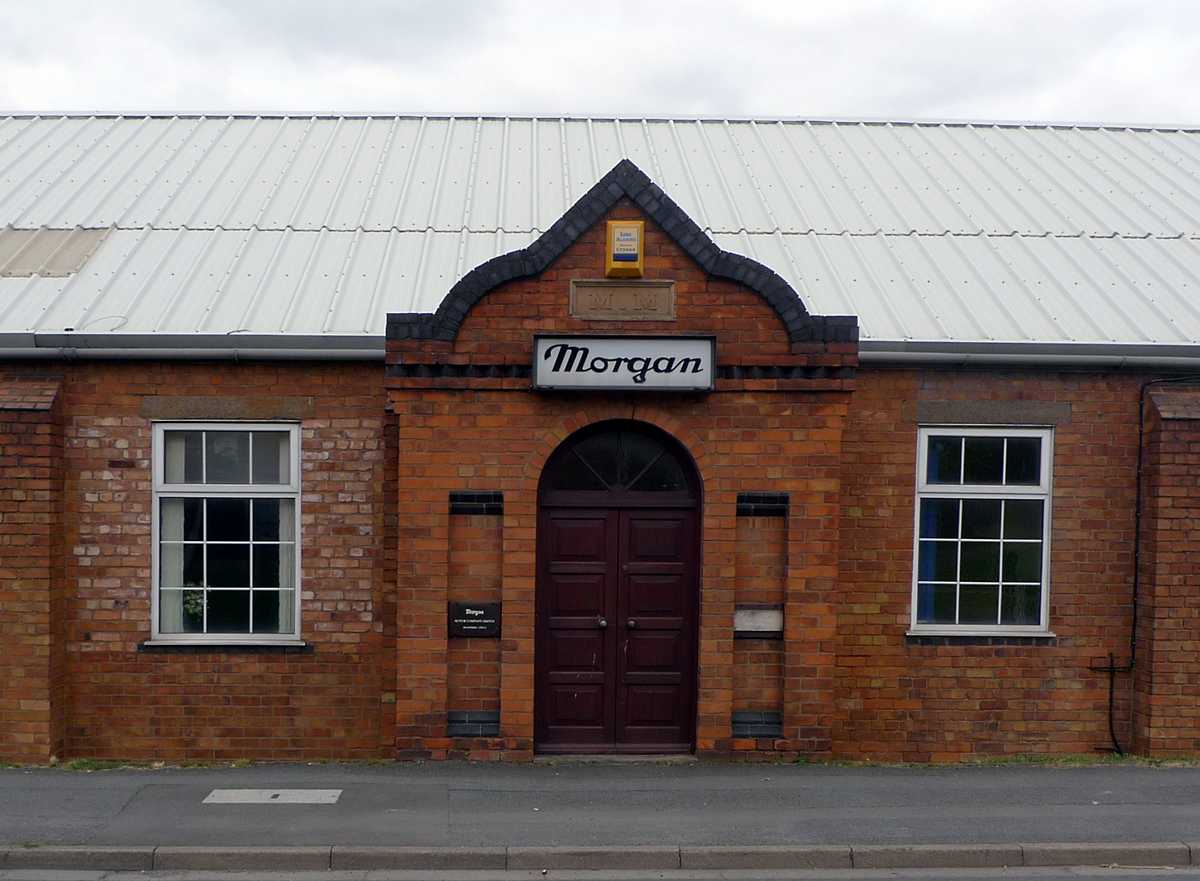 L1010481.JPG - In Malvern we visited the Morgan Car Co. 2009 marks 100 years of pproduction. This is the main factory entrance. Been here since 1919.